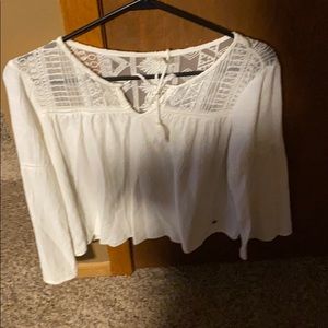 White Roxy long sleeve light weight shirt